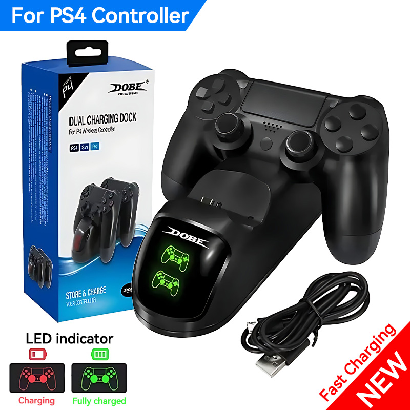 Controller Charging Dock - New PS4 Charging Station Wireless Fast