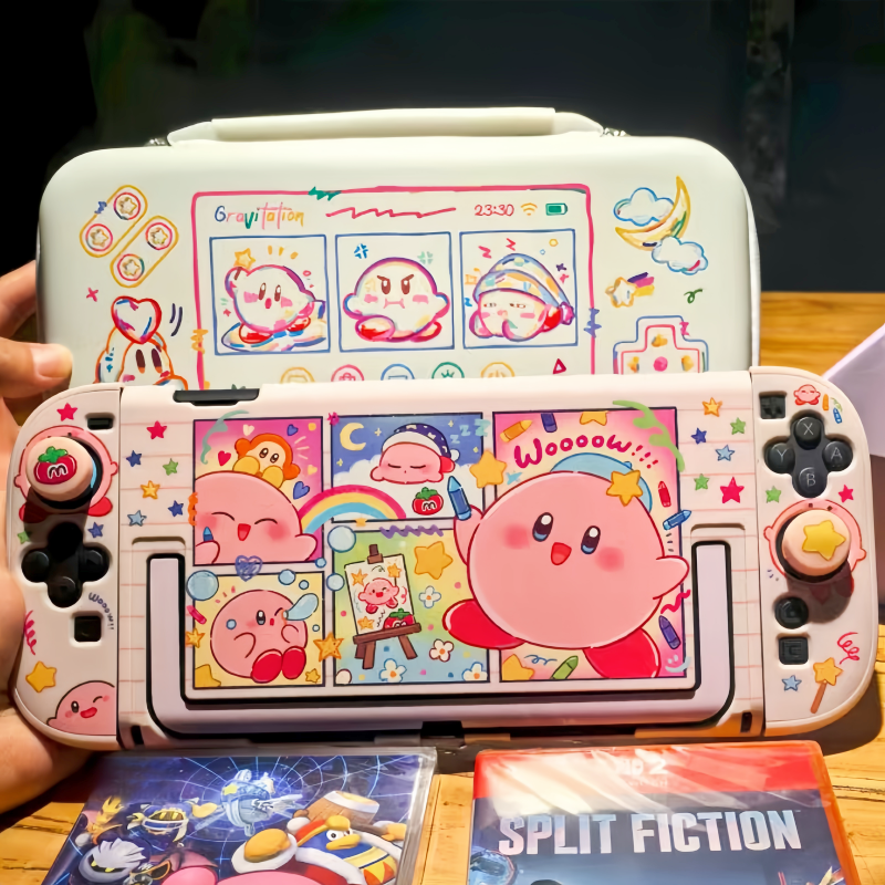 Gaming Console For 7 Year Old - Kirby Switch 2 Gen Split Protective
