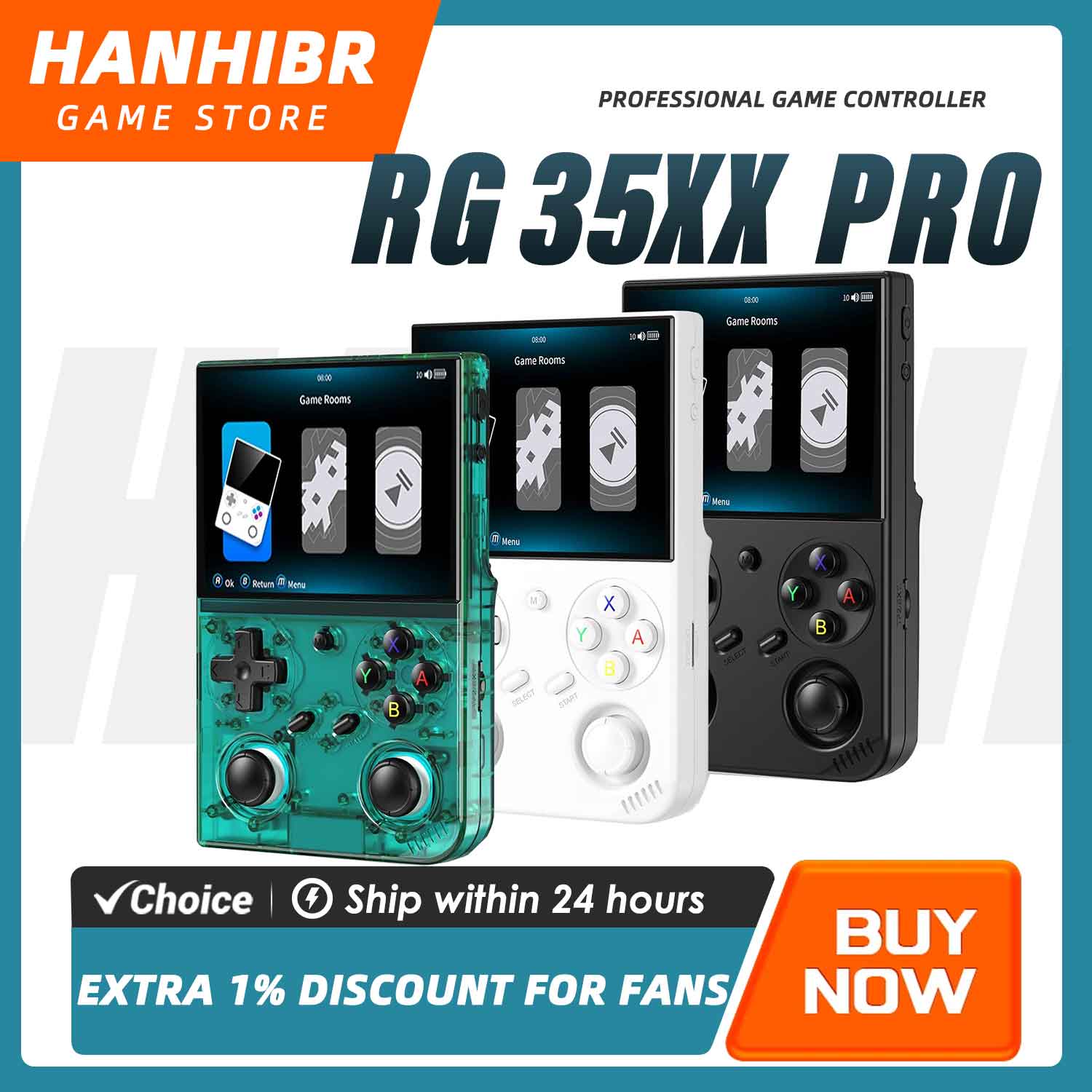 Gaming Console R36 Ultra - ANBERNIC RG35XX Pro Vertical Retro Handheld