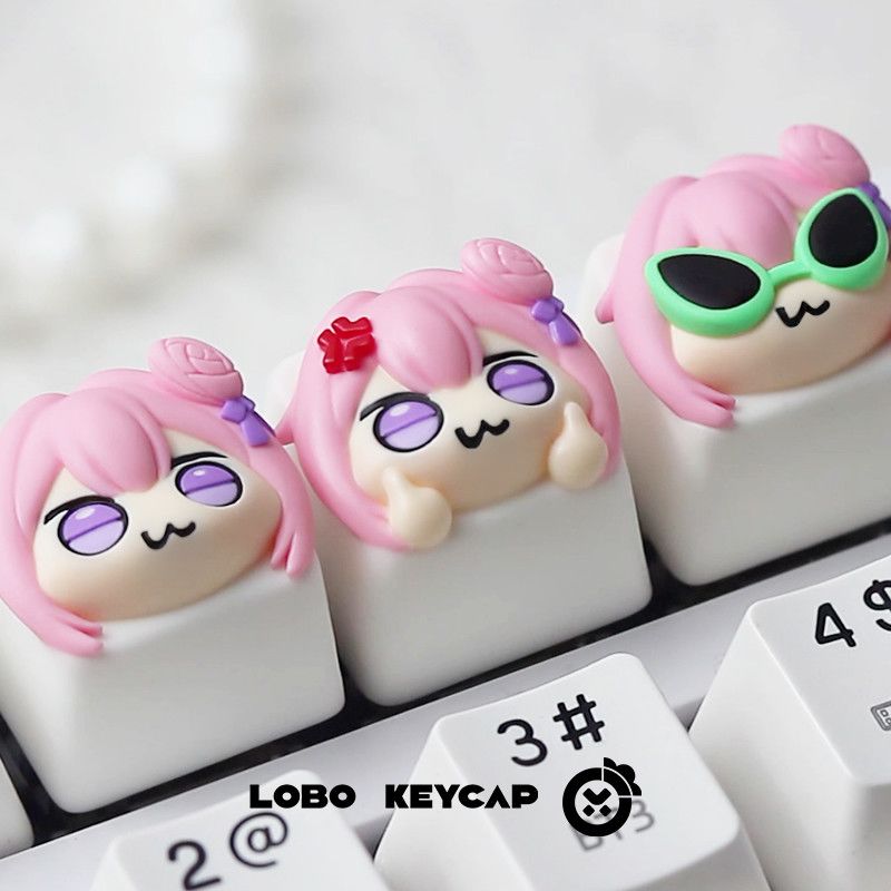 Cute Pink Hair Anime Girl Resi – обзор и цена Gaming Console Keyboard