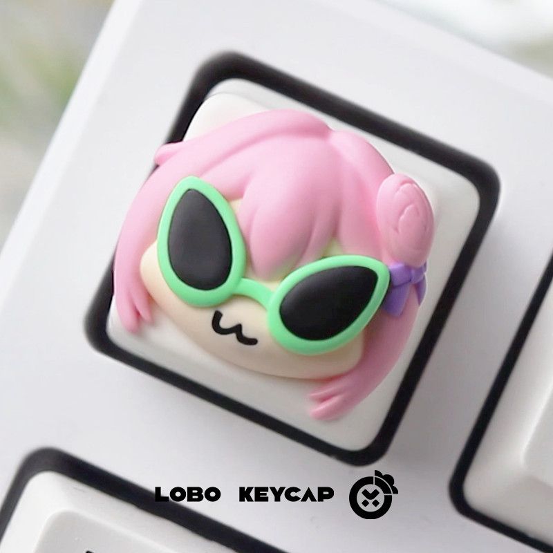 Cute Pink Hair Anime Girl Resi – обзор и цена Gaming Console Keyboard