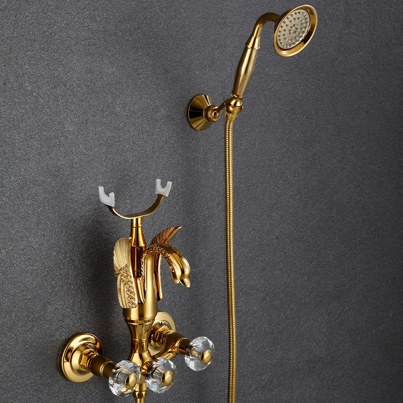 Tuqiu Gold Bathtub Faucet Set  – обзор и цена Controller Stand Holder