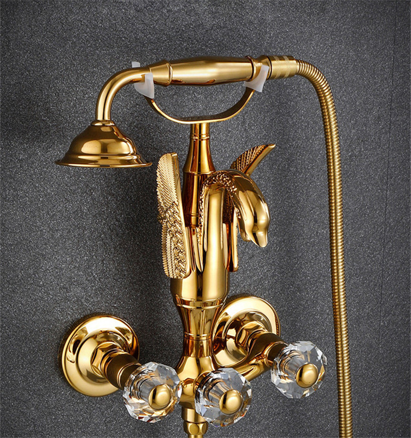 Tuqiu Gold Bathtub Faucet Set  – обзор и цена Controller Stand Holder