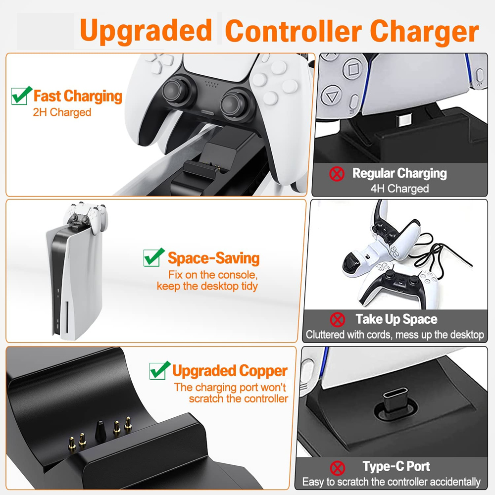 for PS5 Controller Charger Gam – обзор и цена Controller Charging Dock