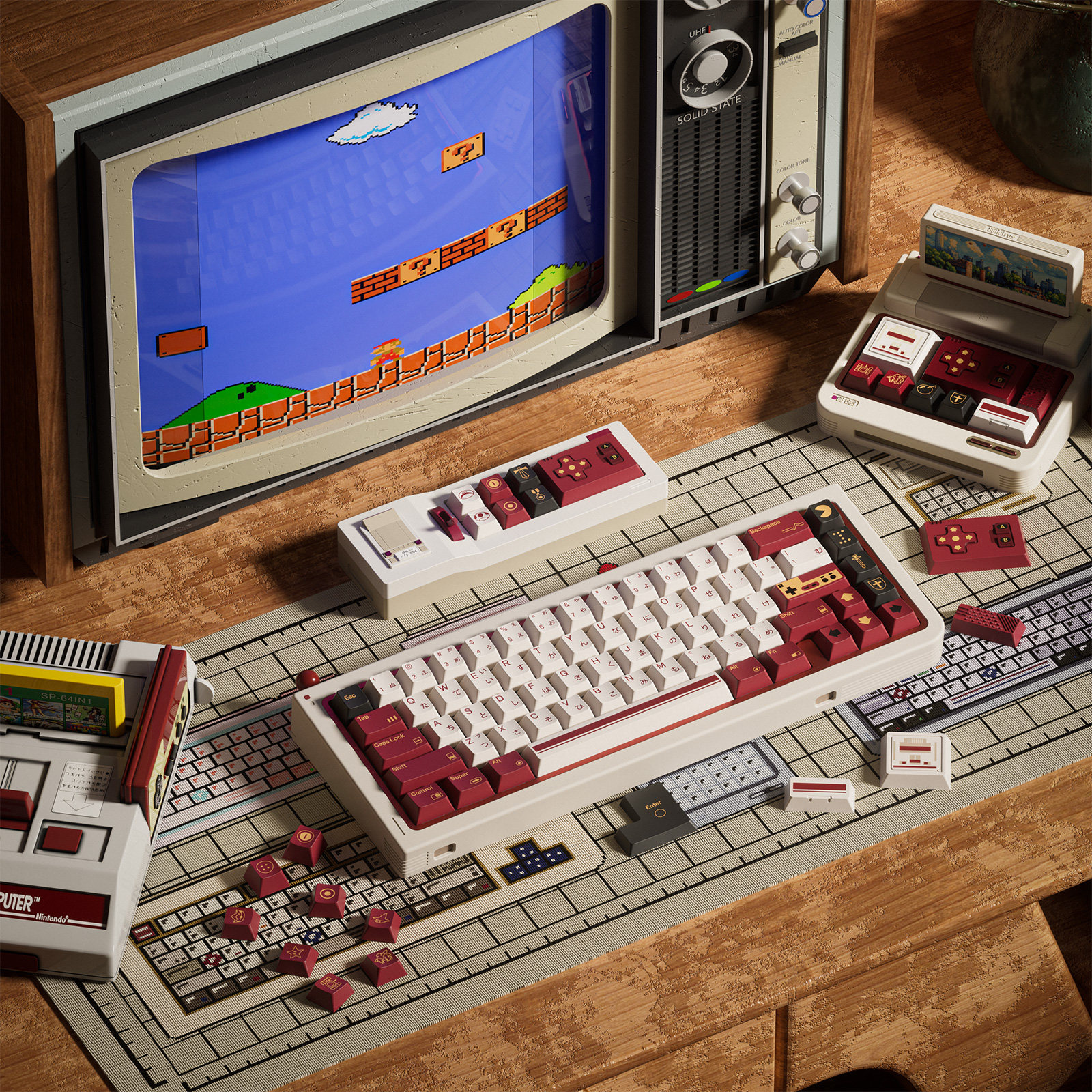80Retros FC1983 Retro Red And  – обзор и цена Gaming Console Keyboard