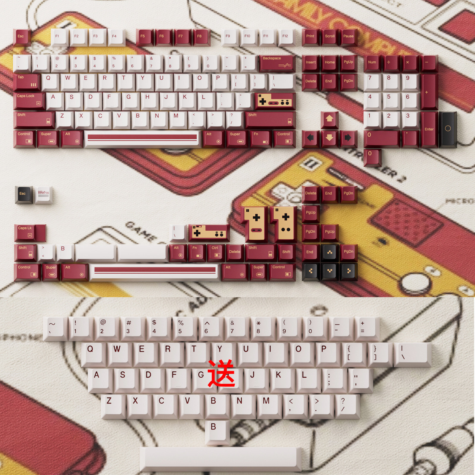 80Retros FC1983 Retro Red And  – обзор и цена Gaming Console Keyboard