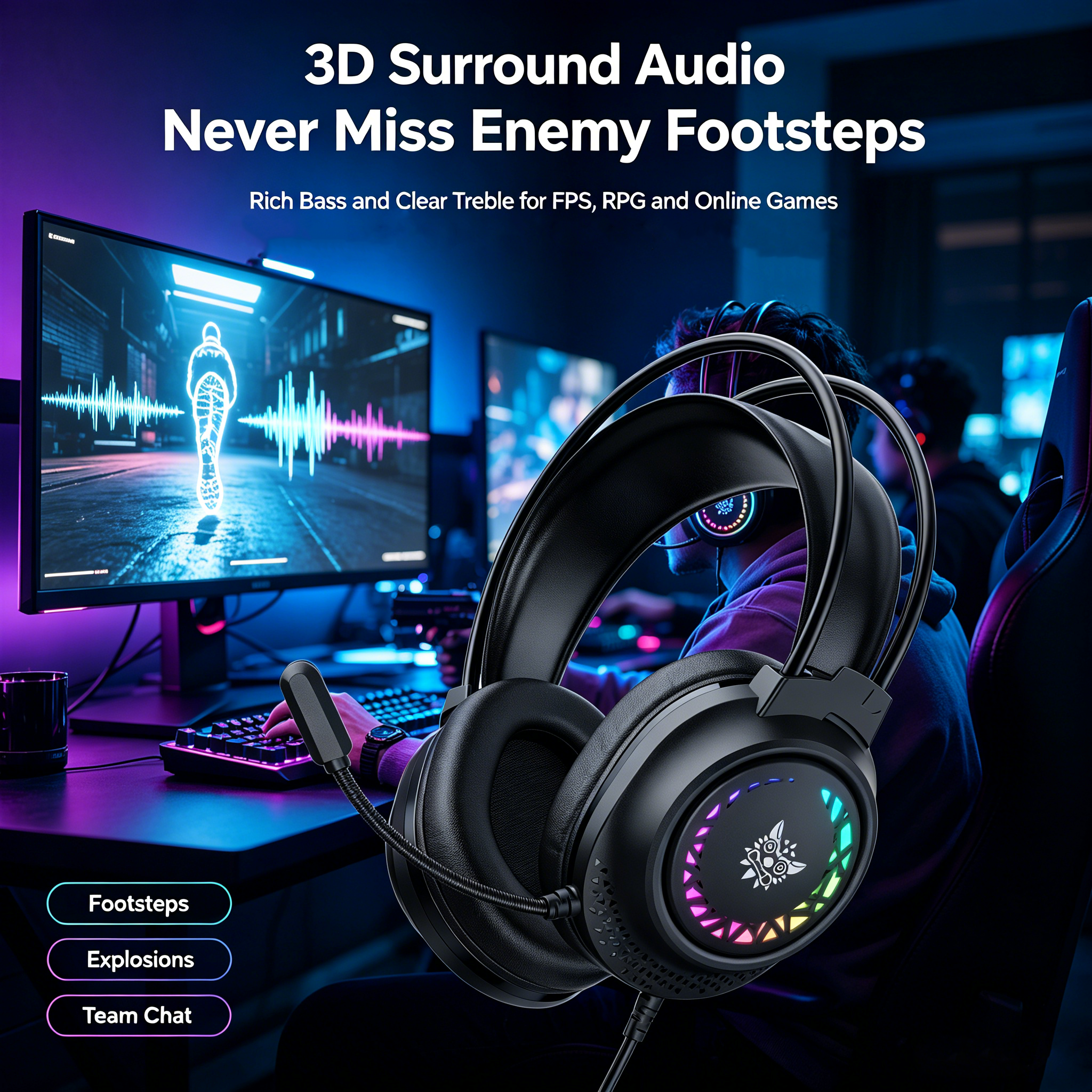 ONIKUMA wired gaming headset R – обзор и цена Gaming Console Headset