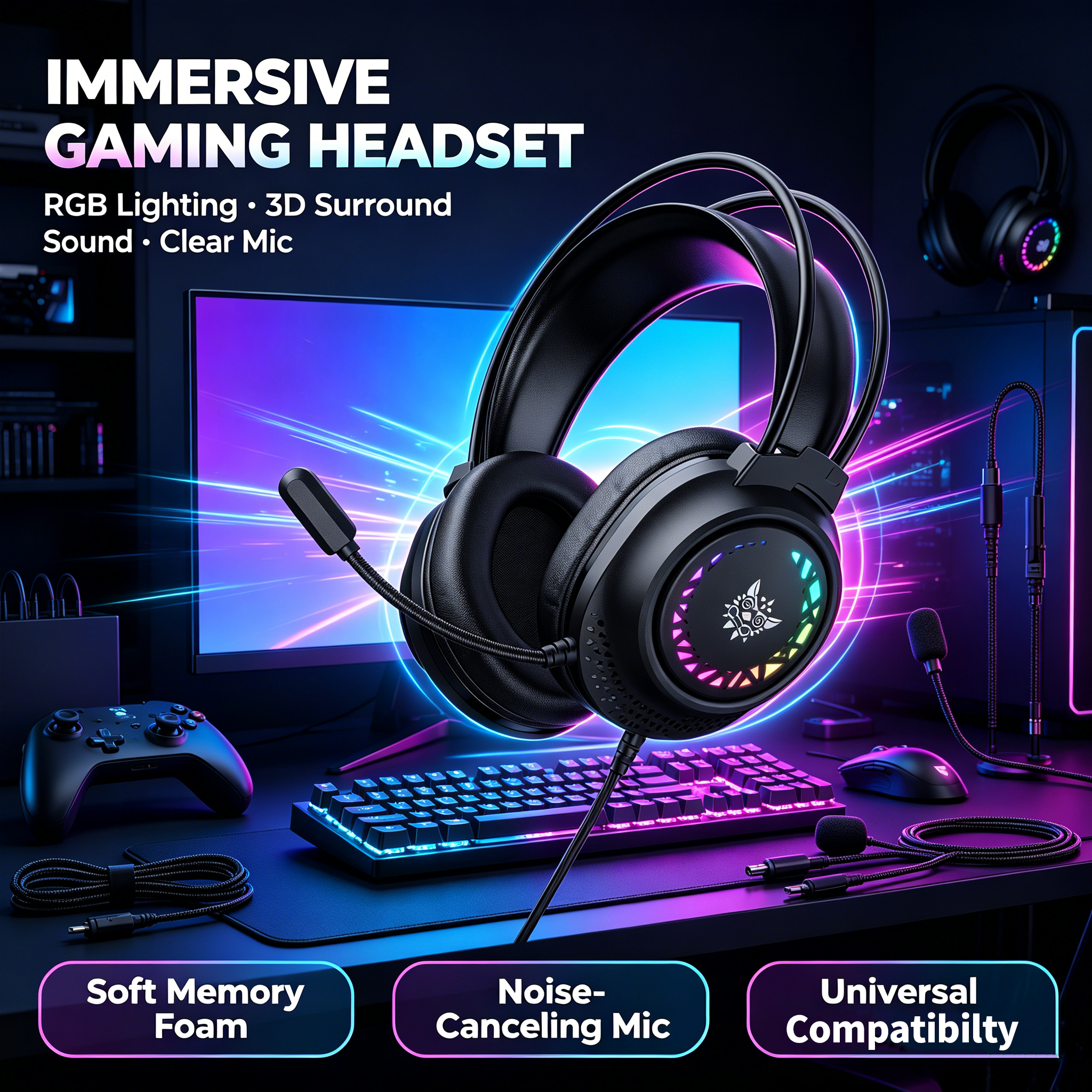 ONIKUMA wired gaming headset R – обзор и цена Gaming Console Headset